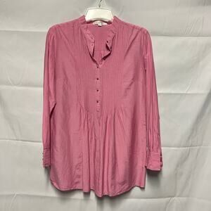 Vintage Silk One Womens Top Medium Silk Blend Old Money Quiet Luxury Pin Tuck